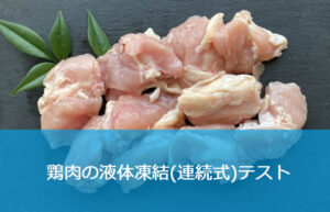 鶏肉の急速凍結【液体急速凍結装置による実機凍結試験】