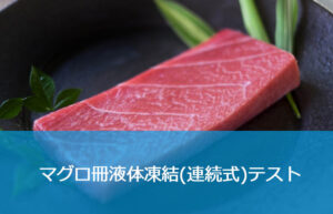 マグロ冊の急速凍結【液体急速凍結装置による実機凍結試験】