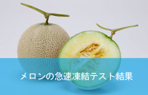 メロンの急速凍結【液体急速凍結装置による凍結試験】