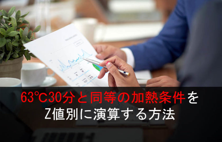 63℃30分と同等の加熱条件をZ値別に演算する方法